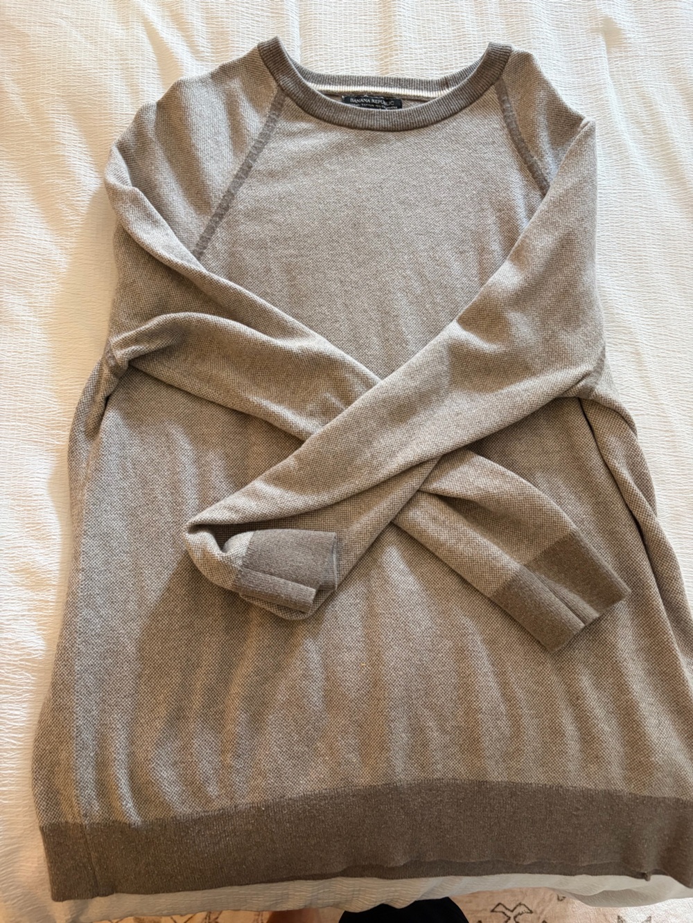 Banana Republic Men's Crewneck Sweater - Taupe Heather